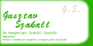 gusztav szakall business card