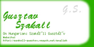 gusztav szakall business card